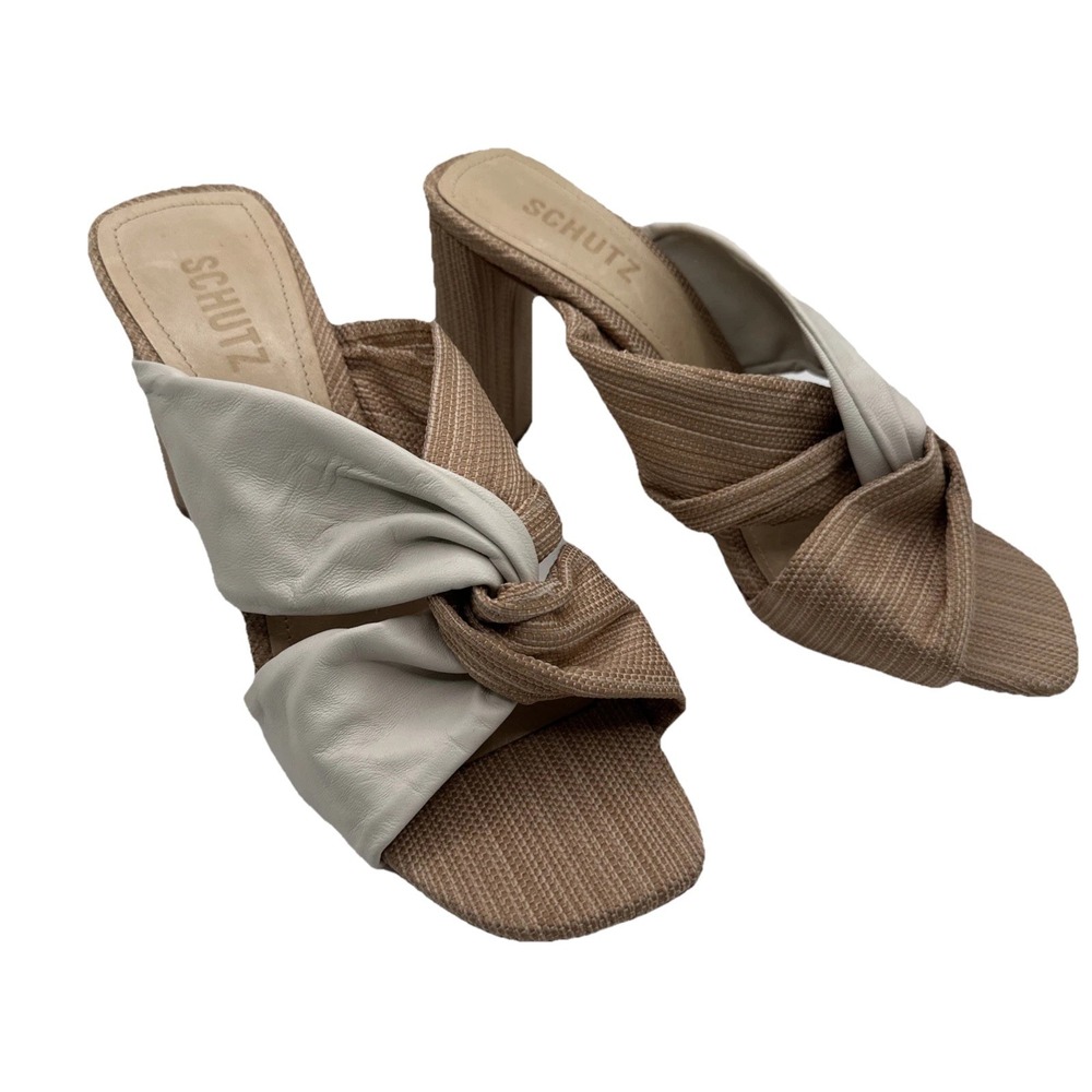 Schutz Leather Wendy Sandals Size 8